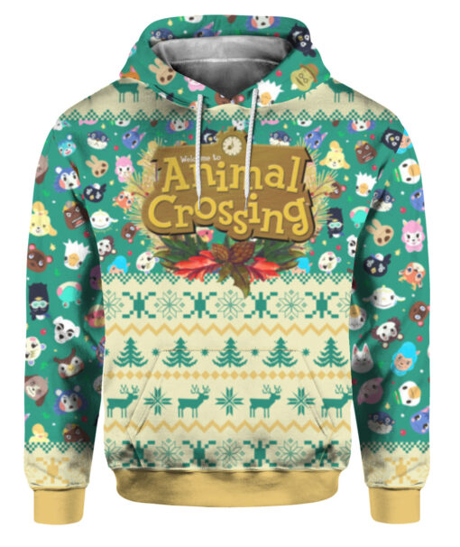 4np1hf4pd30c489pq9nqr9kkiv FPAHDP colorful front Welcome to animal crossing ugly Christmas sweater