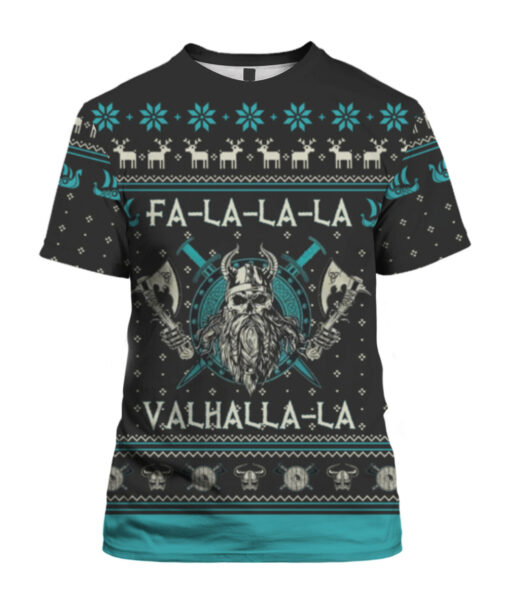 5772k8qkh2g3p88vu4o8b3kl0b APTS colorful front Viking Fa la la la valhalla la Christmas sweater