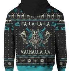 5772k8qkh2g3p88vu4o8b3kl0b FPAHDP colorful back Viking Fa la la la valhalla la Christmas sweater