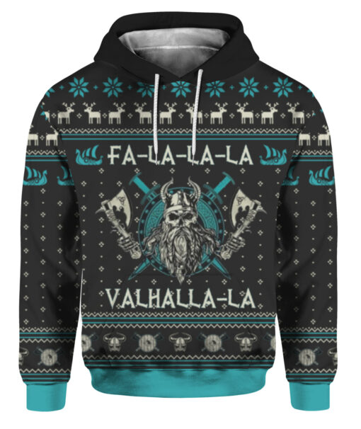 5772k8qkh2g3p88vu4o8b3kl0b FPAHDP colorful front Viking Fa la la la valhalla la Christmas sweater