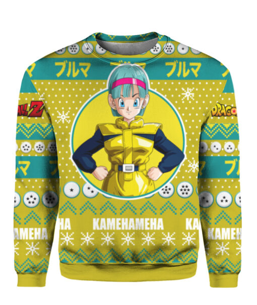 5ccutp85fmvo82mmvkegtpliuj APCS colorful front Bulma Anime ugly Christmas sweater