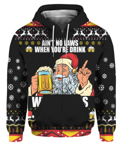 5rjldnibm7i4gcre3losc7ghkc APZH colorful front Ain't no laws when you're drink with Claus Christmas sweater