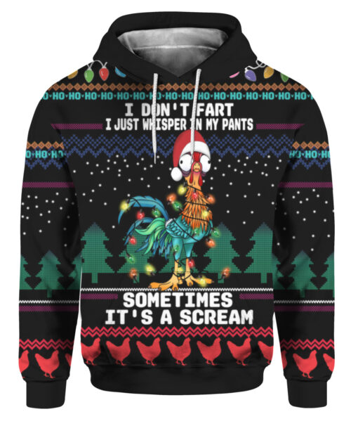 6566i5unc44f0m064svh0oc23k FPAHDP colorful front Chicken i don’t fart i just whisper in my pants Christmas sweater