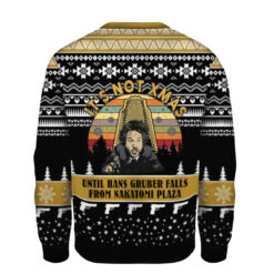 68b28365252a66058d26ada574177e76 AOPUSWT Colorful back It's not Xmas until Hans gruber falls from Nakatomi Christmas sweater