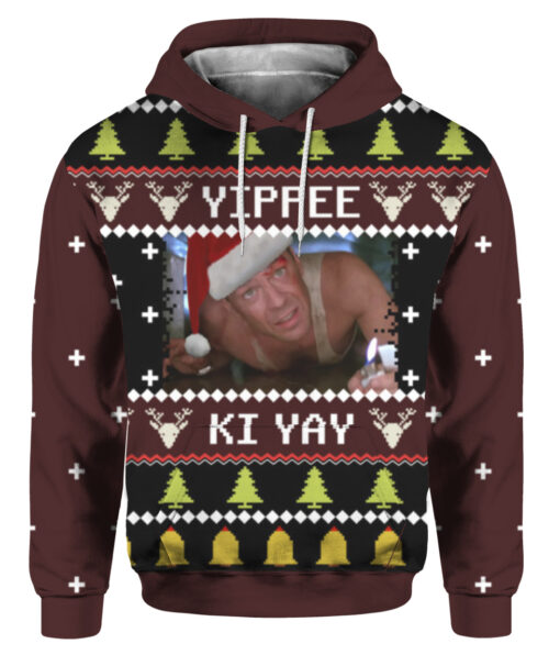 6bvm2d48516ictibbpg35tm200 FPAHDP colorful front Yippee Ki Yay ugly Christmas sweater