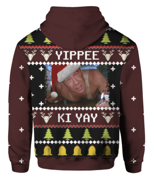 6bvm2d48516ictibbpg35tm200 FPAZHP colorful back Yippee Ki Yay ugly Christmas sweater