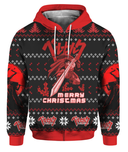 6up9jmlrdn3r43pvmvqo4tdpdn FPAZHP colorful front Red Guts Berserk merry Christmas sweater