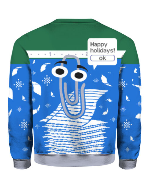 75jr7qlateb7bnc7qo6sqe9bg2 APCS colorful back Clippy happy holidays ok Christmas sweater