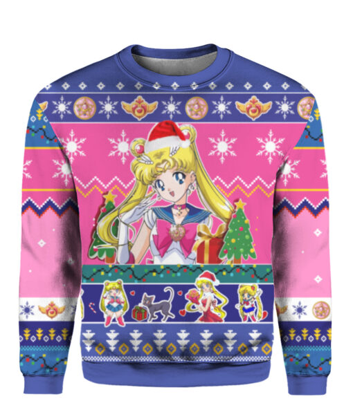 7b20t3h5tc7q2tlo6pejv29ih3 APCS colorful front Sailor Moon ugly Christmas sweater
