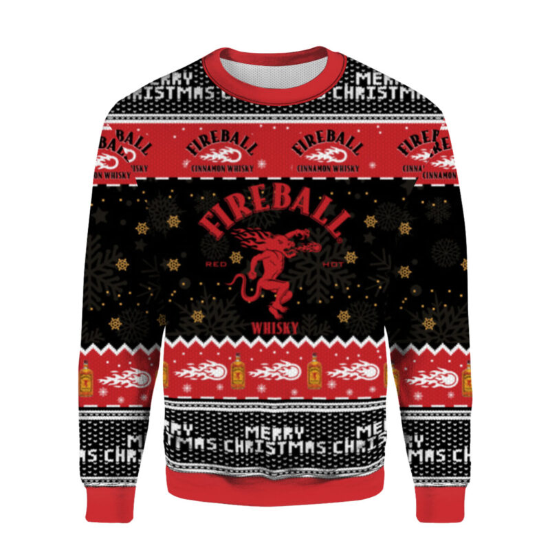 Fireball Whisky Merry Christmas sweater - Endastore.com