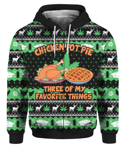 7udb7ehbpg0f2liml696uvrgph FPAZHP colorful front Chicken pot pie three of my favorite things Christmas sweater