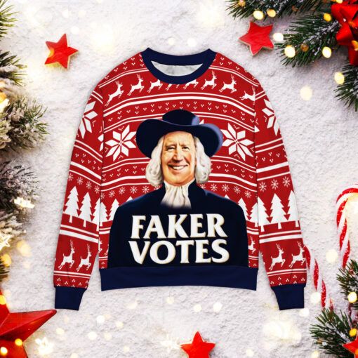Biden Faker votes Christmas sweater B*den Faker votes Christmas sweater