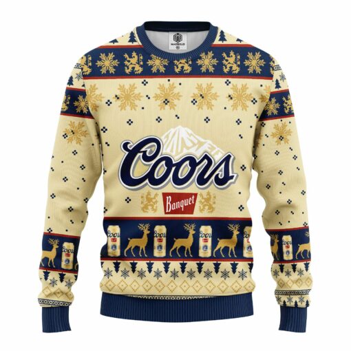COORS BANQUET BEER ugly christmas sweater 0 Coors Banquet beer ugly Christmas sweater
