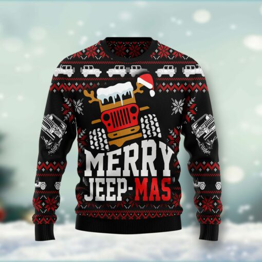 Jeep Mas Christmas Ugly Christmas Sweater 0 Jeep Mas Christmas ugly Christmas sweater
