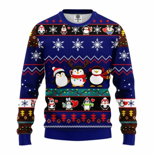 SweaterFrontPenguins Penguins cute Noel Mc ugly Christmas sweater