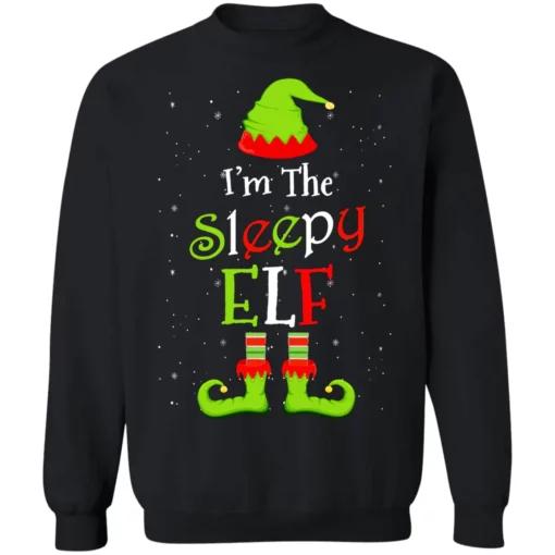 a 17 I'm the sleepy elf Christmas sweater