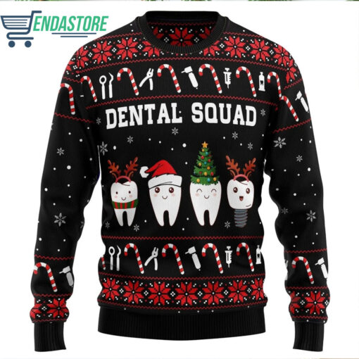 a 3 Dental squad dentist ugly Christmas sweater
