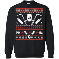 a 8 Welder Christmas sweater