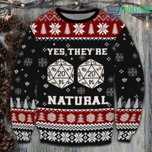 a 8 Yes they are natural dd dungeons & dragons Christmas sweater