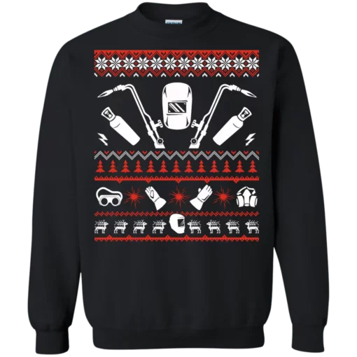 a 8 Welder Christmas sweater