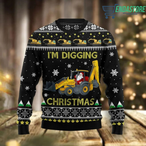 aaa Santa i'm digging Christmas sweater
