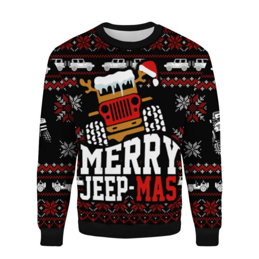 af5d0f97d731490934acbd9972cec4b0 AOPUSWT Colorful front Jeep Mas Christmas ugly Christmas sweater