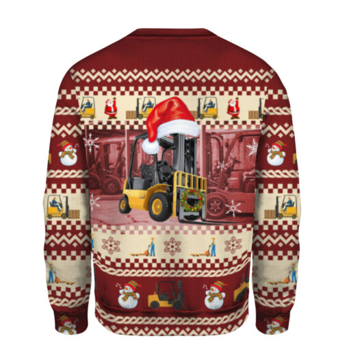 b9404fe870889394a0ff509276de9256 AOPUSWT Colorful back All for forklift Christmas sweater