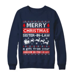 f Merry christmas sister in law a gift from your brother in law Christmas sweater