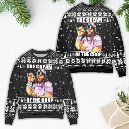 macho man randy savage the cream of the crop ugly christmas sweater The cream of the Crop Macho Man Christmas sweater