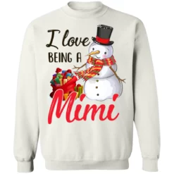 q 11 I love being a mimi snowman Christmas sweater