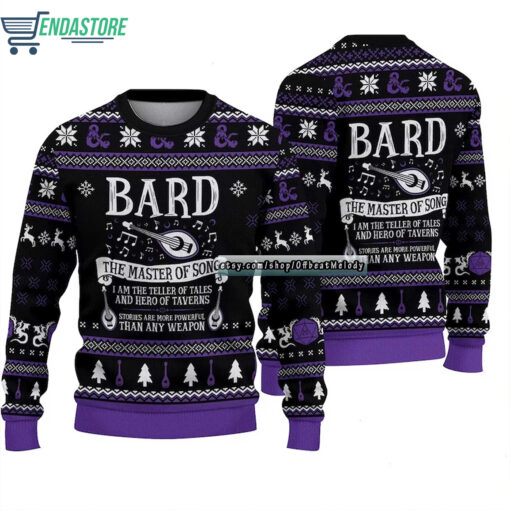 q 3 DnD Classes collection Christmas sweater
