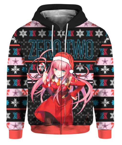 s6pt86kdhh767ujku0p5pg4qf FPAZHP colorful front Zero Two Christmas sweater
