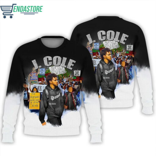 v 1 J. Cole vintage hip hop 90s Christmas sweater