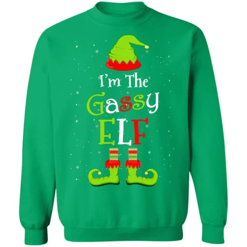 x 4 I'm the gassy elf Christmas sweater