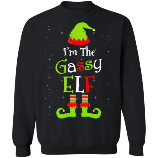 z 4 I'm the gassy elf Christmas sweater