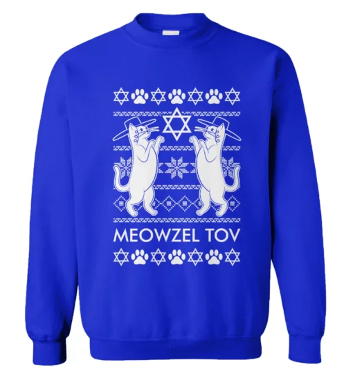 1 41 Meowzel Tov cats Christmas sweatshirt