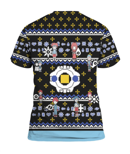 13grvpj9qs4ut7candmcmnje78 APTS colorful back Digimon Characters Christmas sweater