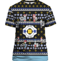 13grvpj9qs4ut7candmcmnje78 APTS colorful front Digimon Characters Christmas sweater
