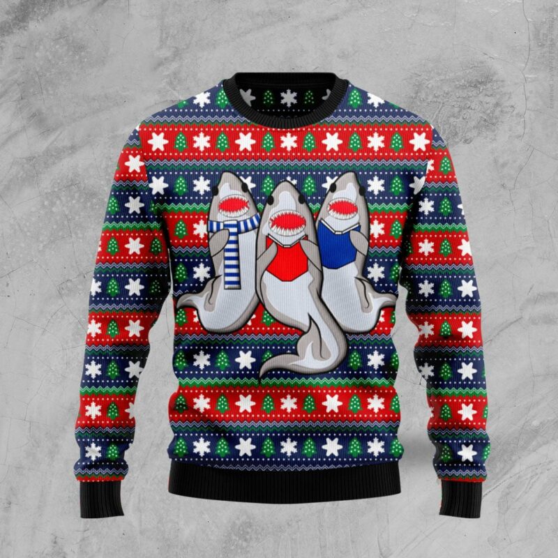 166409367843931dd63d Best 5 Shark Christmas sweater ideas for 2022