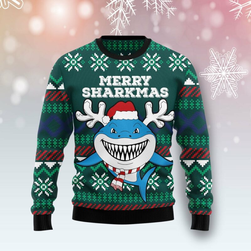 1664093746bc1b89eda4 Best 5 Shark Christmas sweater ideas for 2022