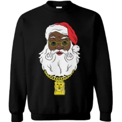 2 37 Black Santa Christmas sweatshirt