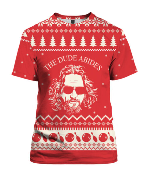 24i30455hfmtltgg69h6dhm0os APTS colorful front Big Lebowski the Dude Abides ugly Christmas sweater