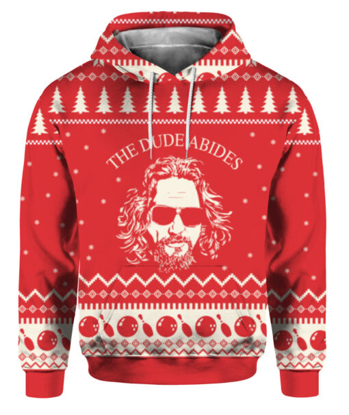24i30455hfmtltgg69h6dhm0os FPAHDP colorful front Big Lebowski the Dude Abides ugly Christmas sweater