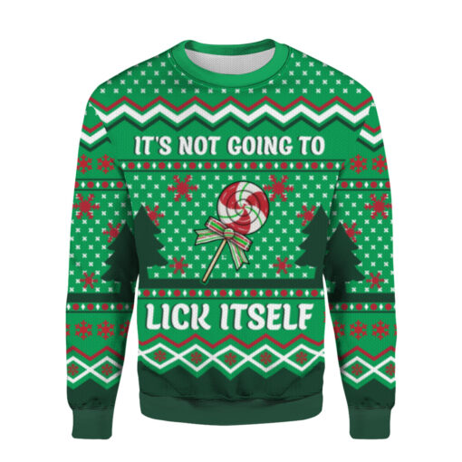 2eb0afc25658b50169d8b79bed31135e AOPUSWT Colorful front It's not going to lick itself ugly Christmas sweater