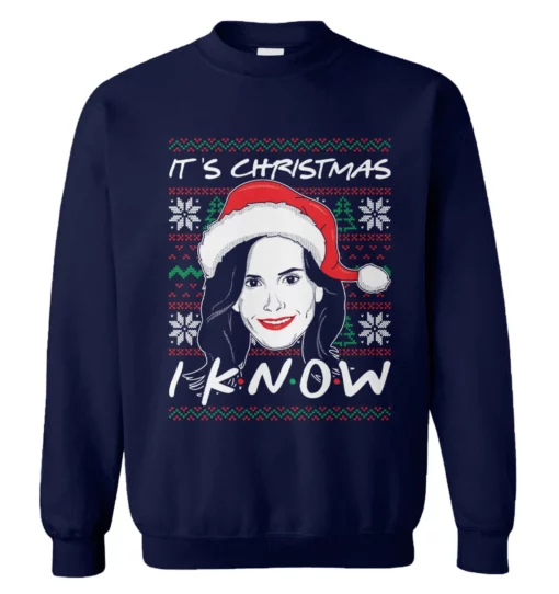 3 28 Phoebe Buffay it's Christmas i know Christmas sweater