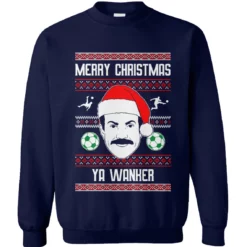 3 34 Merry Christmas ya wanker Ted soccer coach Christmas sweater