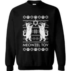 3 35 Meowzel Tov cats Christmas sweatshirt