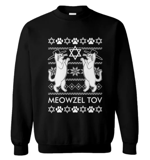 3 35 Meowzel Tov cats Christmas sweatshirt