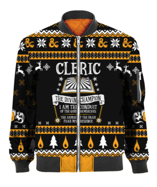 3uc72j2hm2f28lnhpltq7r470t APBB colorful front Cleric the shrouded blade I walk silently among the shadows Christmas sweater