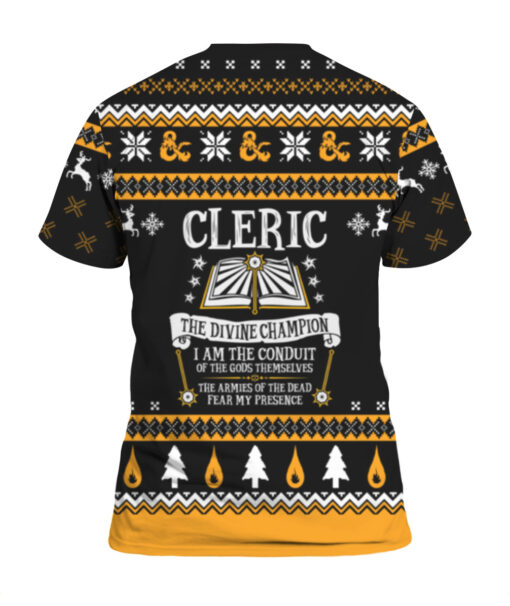 3uc72j2hm2f28lnhpltq7r470t APTS colorful back Cleric the shrouded blade I walk silently among the shadows Christmas sweater